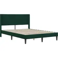 vidaXL Estructura de cama con colchón, color verde oscuro, 140 x 200 cm, tapizada en terciopelo