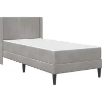 vidaXL Estructura de cama con colchón y cabecero, color gris claro, 80 x 200 cm, tapizada en terciopelo