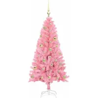 vidaXL Árbol de Navidad rosa, 150 cm, de PVC