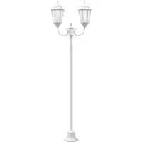 vidaXL : Lámpara de jardín, 68 x 20 x 235 cm, aluminio y vidrio