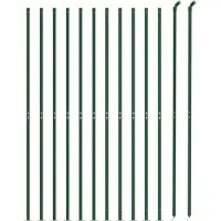 vidaXL Valla de malla con base anclada, color verde, 0,8 x 25 metros