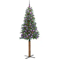 vidaXL Árbol de Navidad delgado, color verde, 180 cm ()