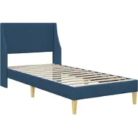 vidaXL Estructura de cama con colchón y cabecero, fabricada en poliéster ()