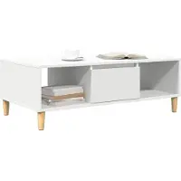 vidaXL Mesa de centro blanca, 102 x 55 x 35 cm, fabricada en material de madera