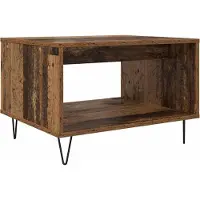 vidaXL Mesa auxiliar de madera reciclada, 60 x 50 x 40 cm, material de madera