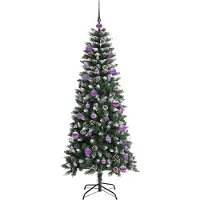 vidaXL Árbol de Navidad artificial, color verde, 150 cm, fabricado con PVC, plástico y acero