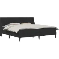 vidaXL Estructura de cama con colchón, color negro, 200 x 200 cm, tapizada en terciopelo