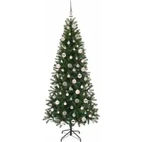 vidaXL Árbol de Navidad artificial, color verde, 180 cm, fabricado con materiales PE y PVC
