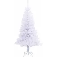 vidaXL Árbol de Navidad artificial, blanco, 150 cm, de PVC y acero