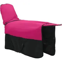 vidaXL . Manta para caballos, color rosa y negro, 135 cm, de poliéster