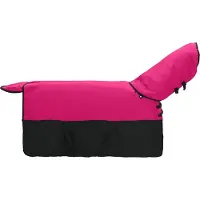 vidaXL Manta para caballos, rosa y negra, 145 cm, de poliéster