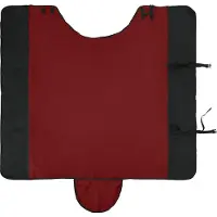 vidaXL Manta para caballos, color burdeos y , 135 cm, de poliéster