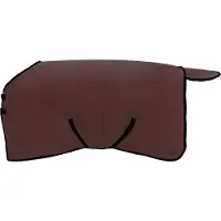 vidaXL Manta para caballos, color marrón oscuro, 105 cm, de poliéster y forro polar