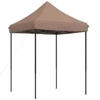 vidaXL Tienda de campaña para fiestas, 200 x 200 x 306 cm, color marrón, tela Oxford