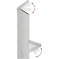 vidaXL Comedero para gallinas, color plateado, 13 x 12 x 51 cm, acero galvanizado