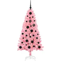 vidaXL Árbol de Navidad rosa, 150 cm, de PVC