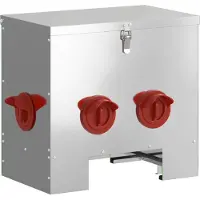 vidaXL Comedero para gallinas, 2 unidades, color plateado, 40,5 x 25 x 38 cm, capacidad de 20 kg
