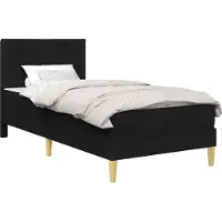vidaXL Estructura de cama , 100 x 200 cm, color negro