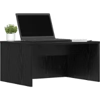 vidaXL Mesa de pared, color negro, aspecto de roble, material de madera, 60 x 45 x 30 cm