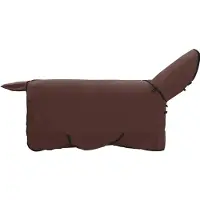 vidaXL Manta para caballos, color marrón oscuro, 155 cm, de poliéster y forro polar
