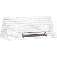 vidaXL - Jaula para gallinas, color plateado, 215 x 100 x 85 cm, acero galvanizado
