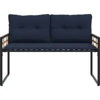 vidaXL Estantería de madera, 114 x 55 x 77 cm, azul marino, rectangular
