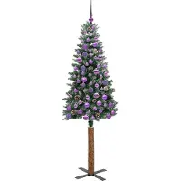 vidaXL Árbol de Navidad delgado, color verde, 180 cm ()