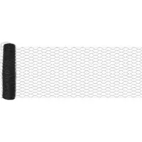 vidaXL Valla de malla soldada, 0,8 x 10 metros, PVC gris