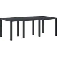 vidaXL Mesa de jardín resistente a la intemperie, color antracita, 200 x 100 x 73 cm