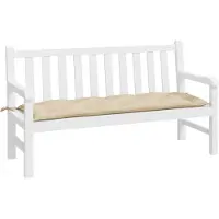 vidaXL Cojín para banco de jardín, color beige, 150x50x7 cm, tejido Oxford