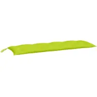 vidaXL Cojín para banco de jardín, color verde claro, 150x50x7 cm, tejido Oxford