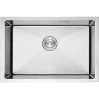Ibergrif , fregadero de acero inoxidable para cocina, modelo M87044, dimensiones 70x44 cm, para encimera o instalación empotrada