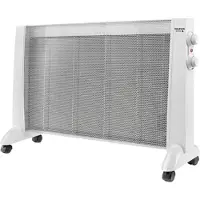 Taurus MICA PRMB 2400, radiador eléctrico de pie, mica, para uso interior, para colocar en el suelo, color blanco, giratorio