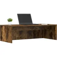 vidaXL Mesa de pared, roble ahumado, tablero de madera, 100 x 45 x 30 cm