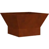 vidaXL , fogón con aspecto rústico, 60 x 60 x 35 cm, acero resistente a la intemperie