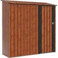 vidaXL . Cabañas de jardín marrones, 203,5 x 73 x 200 cm, de metal