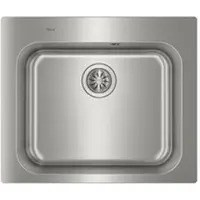 Teka Universe 60 T-XP 1B MAX, Fregadero de encimera, Cuadrado, Acero inoxidable, Acero inoxidable, 1 cuba, Cuadrado