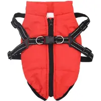 vidaXL Mantel para perros, color rojo, dimensiones L32, fabricado en poliéster y forro polar