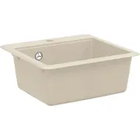 vidaXL : Lavabo, 80% cuarzo y 20% resina, 470 x 440 mm, color beige