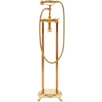 Syfax Grifo para bañera de pie acero inoxidable dorado 99,5 cm