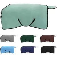 vidaXL Manta para caballos, color verde especial, 75 cm, de poliéster y forro polar