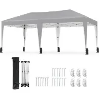 Northix Pérgola extensible de 3 x 6 metros con protección UV, color gris