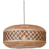 Good&Mojo Lámpara colgante Langkawi, marrón, Ø 50 cm, bambú, E27