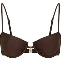 LASCANA Top de bikini marrón oscuro