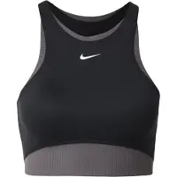 Nike Sujetador deportivo gris oscuro / negro / blanco