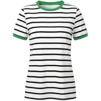 Imily Bela Camiseta verde / negro / blanco