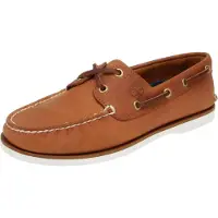Timberland para hombre. TB0A43V98771 Náuticos de piel marrón (45 W), Plano, Cordones, Casual, outlet 2026.