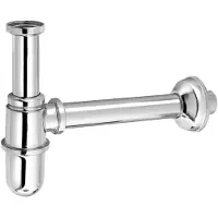 Hak Sapho RETRO, sifón para lavabo, conexión de 5/4", desagüe de 32 mm, acabado cromado