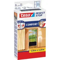 TESA Insect Stop Comfort Mosquitera para puerta 2 unidades (65 x 220 cm, negra)