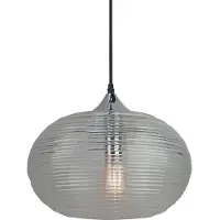 V-TAC Lámpara colgante VT-7350, transparente, 1xE27x60W, vidrio, dimensiones: 100x33x33 cm, IP20,